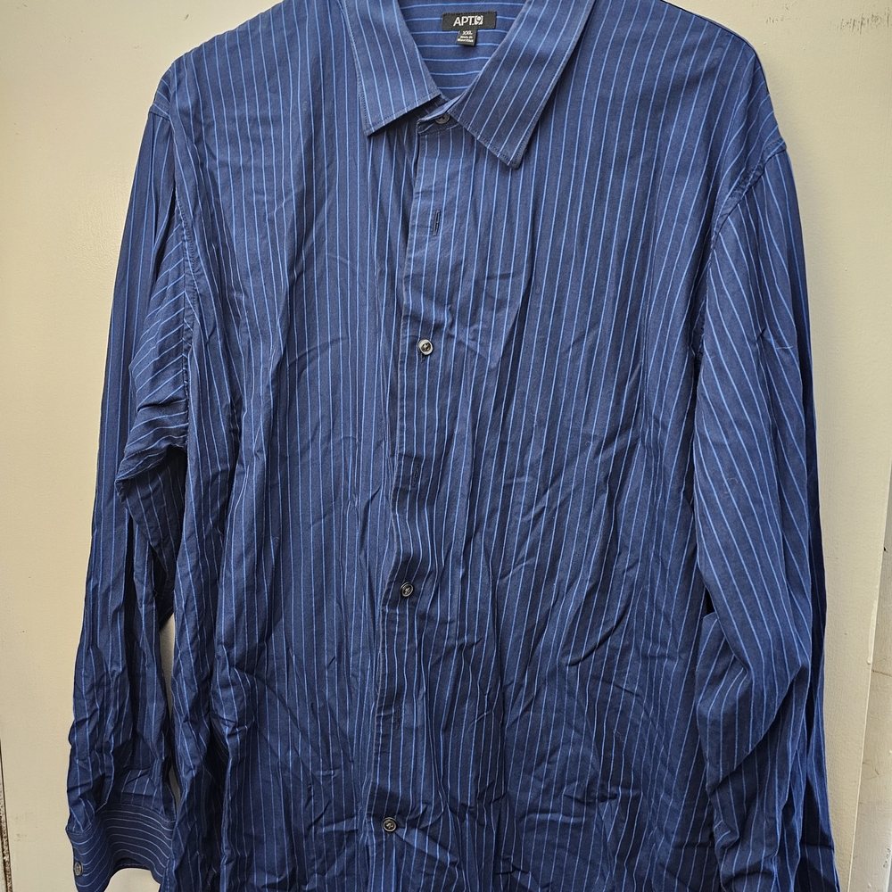 Apt. 9 Blue Casual Button Down Shirt with Classic Collar